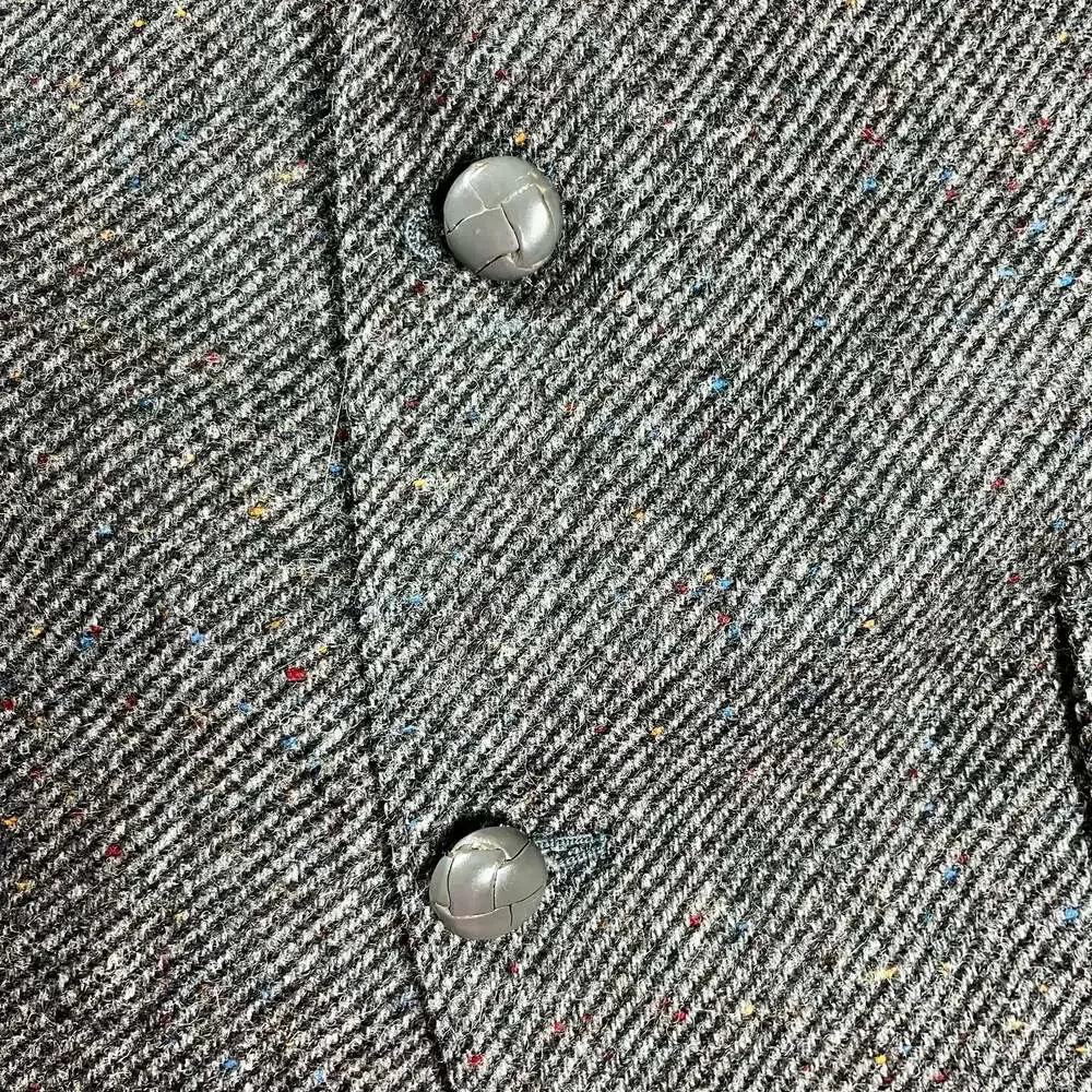 Farah WFT 100% Wool Tweed Blazer Gray‎ Herringbone Sport Coat Men's 42R